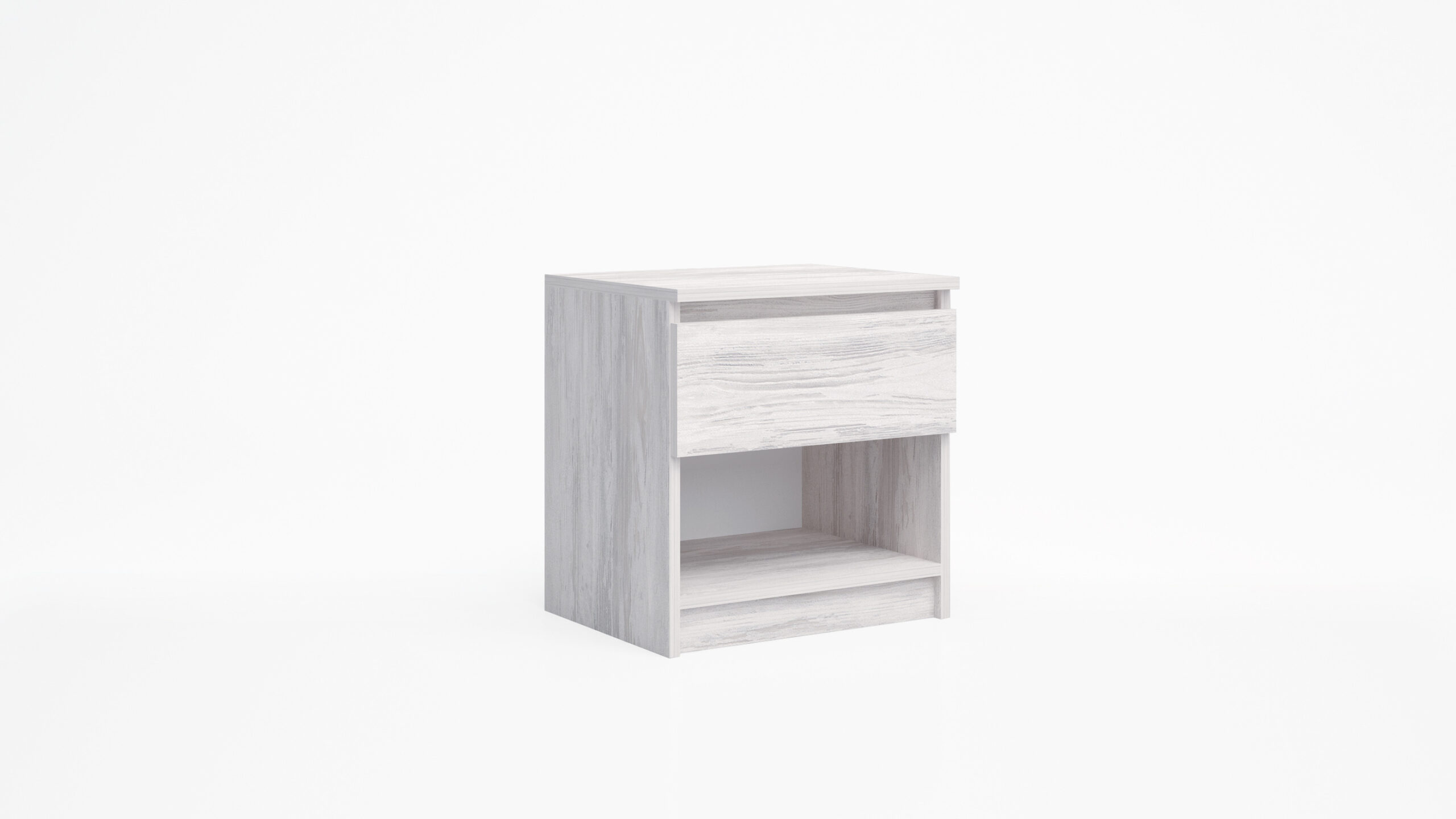 Noptiera Leo 4, 45x36x47, stejar blanco