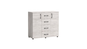 Comoda Apolo 4, 100x43x91, stejar blanco