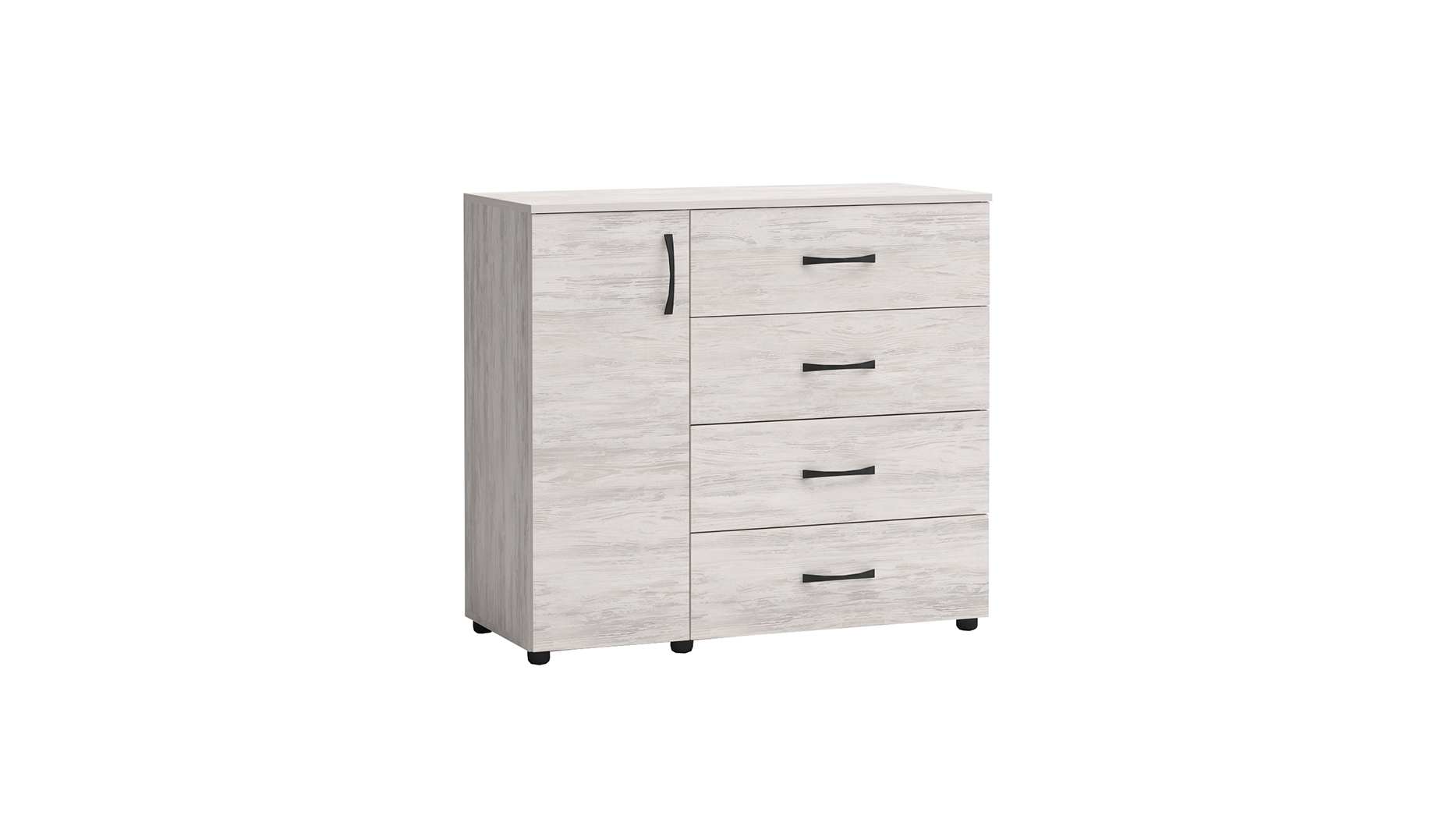 Comoda Apolo 7, 100x43x91, stejar blanco