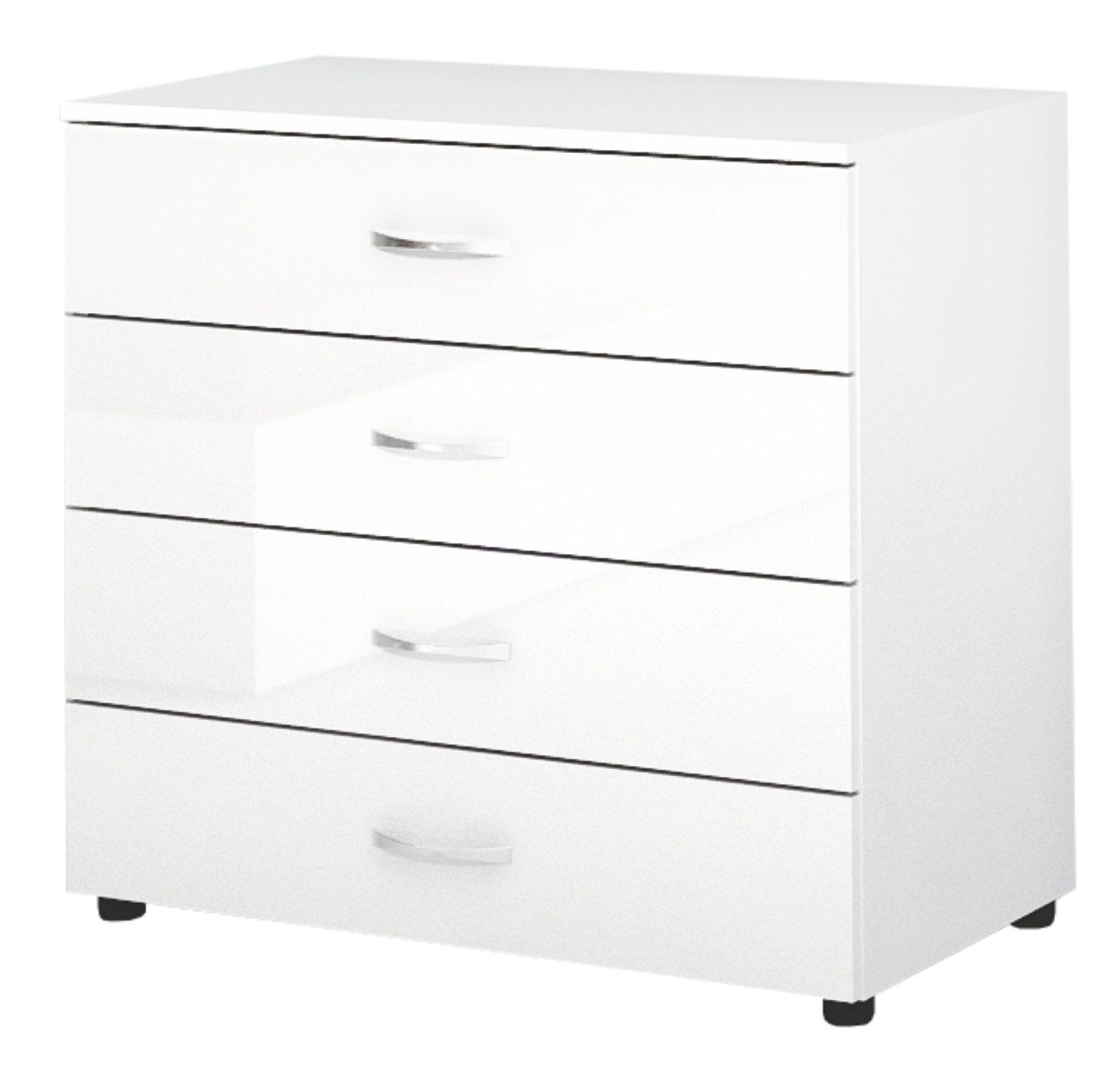 Comoda Apolo 2, 80x43x74, alb lucios