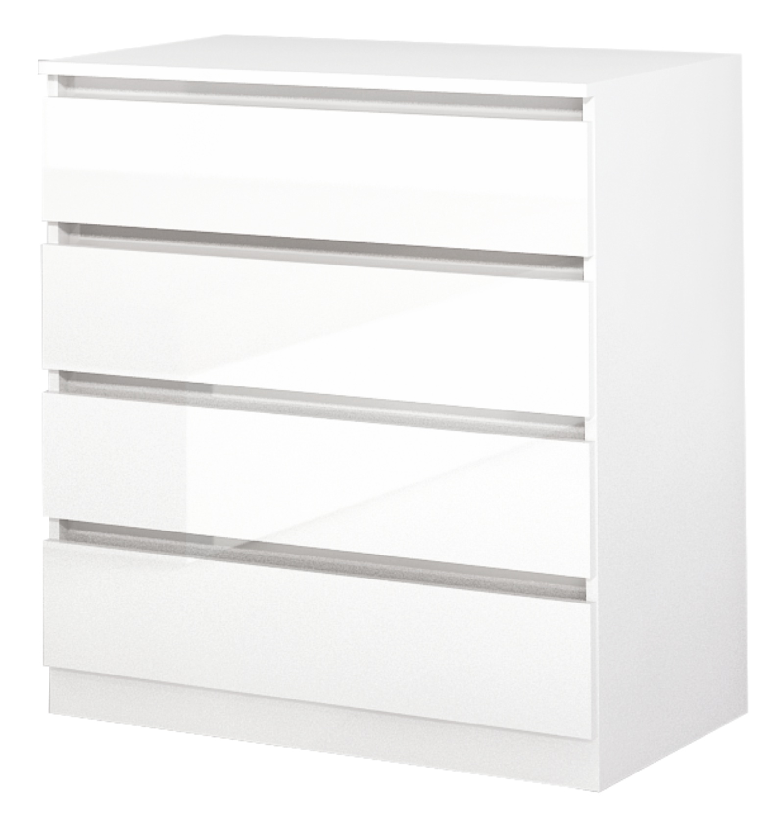 Comoda Leo 4, 80x43x86, alb lucios