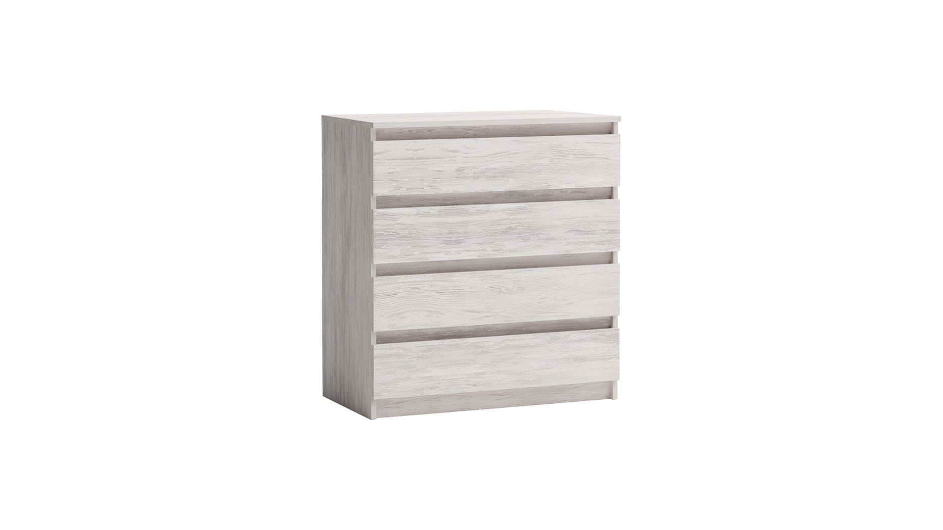 Comoda Leo 4, 80x43x86, stejar blanco