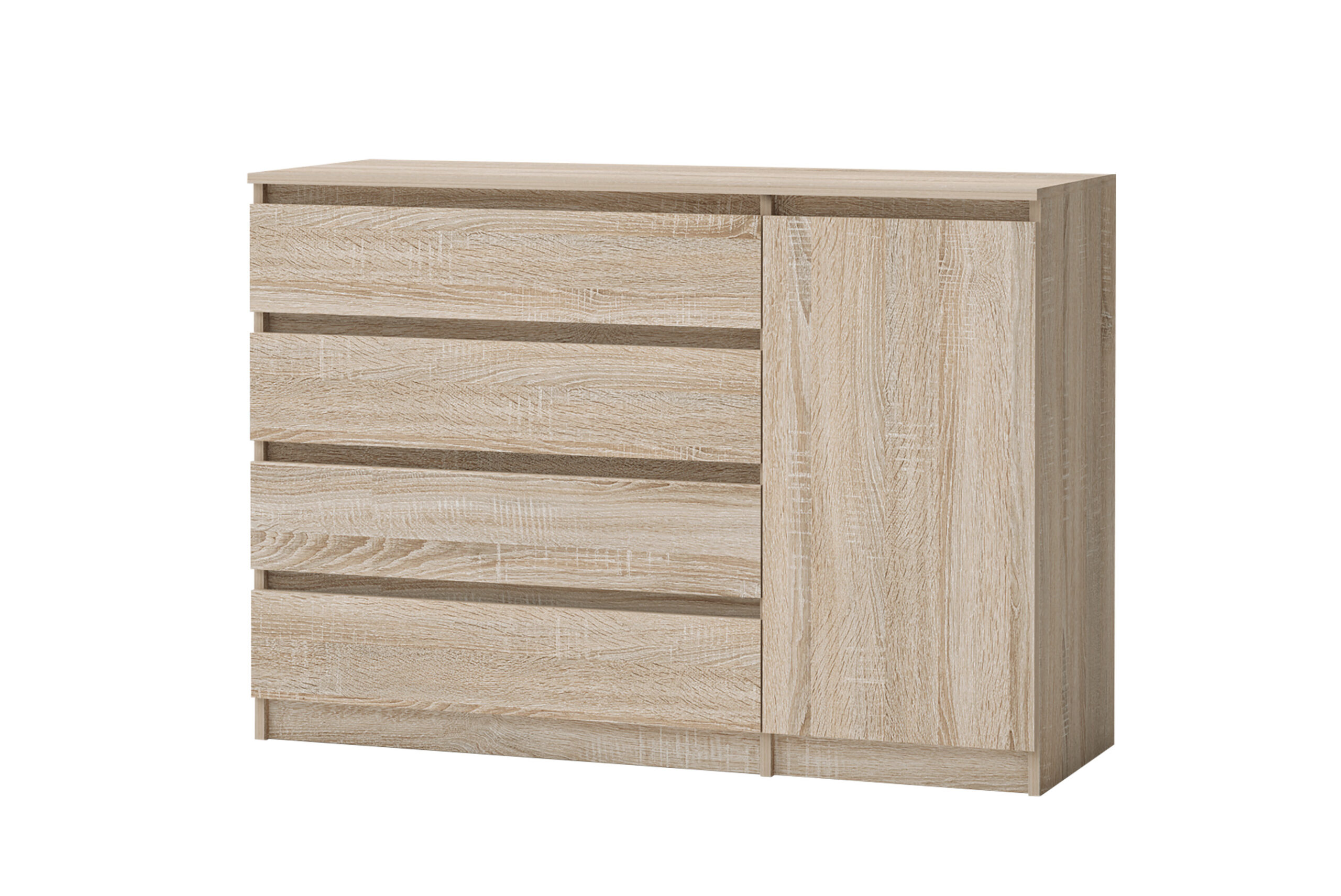 Comoda Leo 7, 120x43x86, stejar sonoma