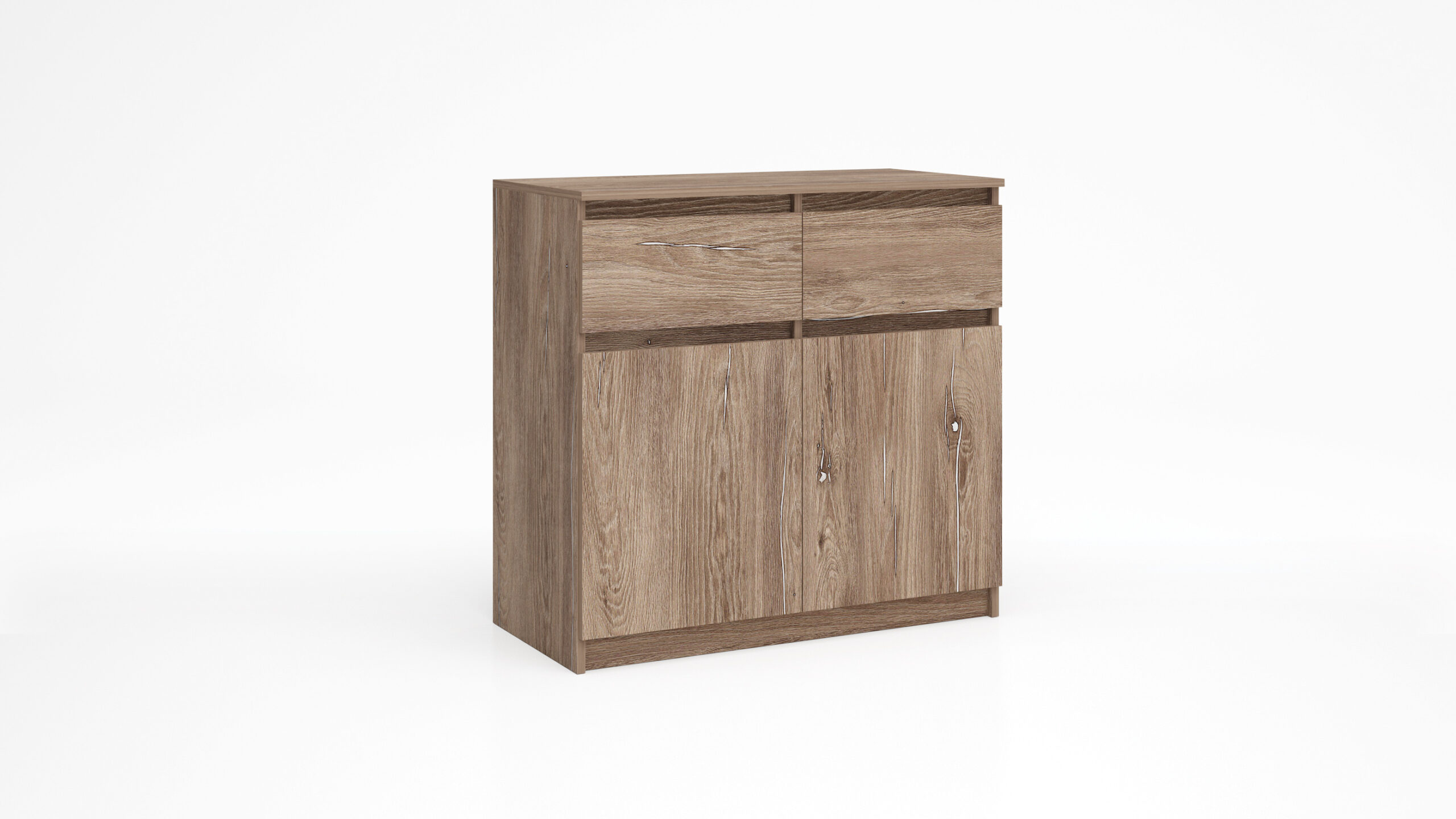 Comoda Leo 8, 90x43x86, brown silverjack
