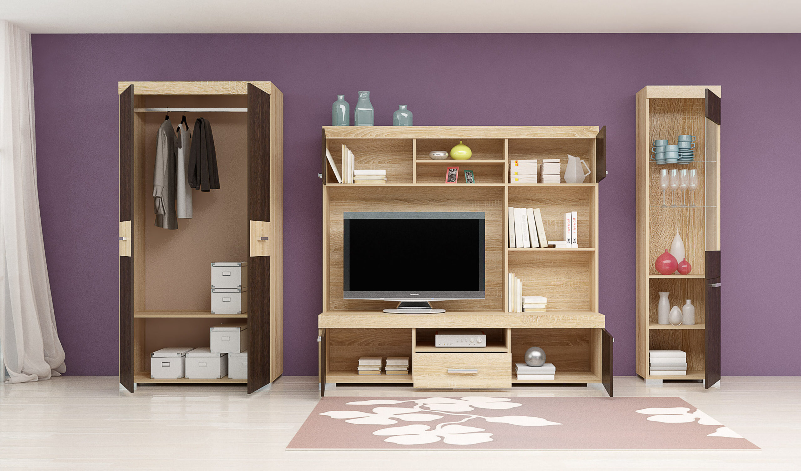 Living Madeira, 270x193, stejar sonoma/ stejar wenge - imagine 2