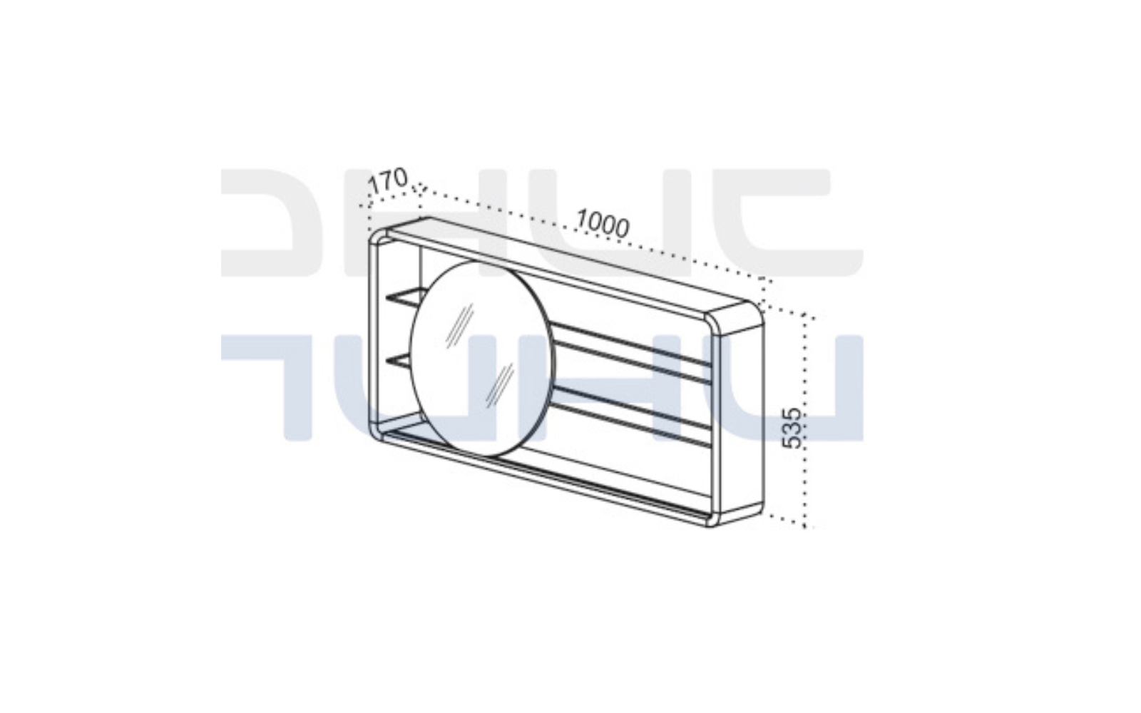 Comoda Ares, 100x44x75, maro/alb lucios - imagine 4
