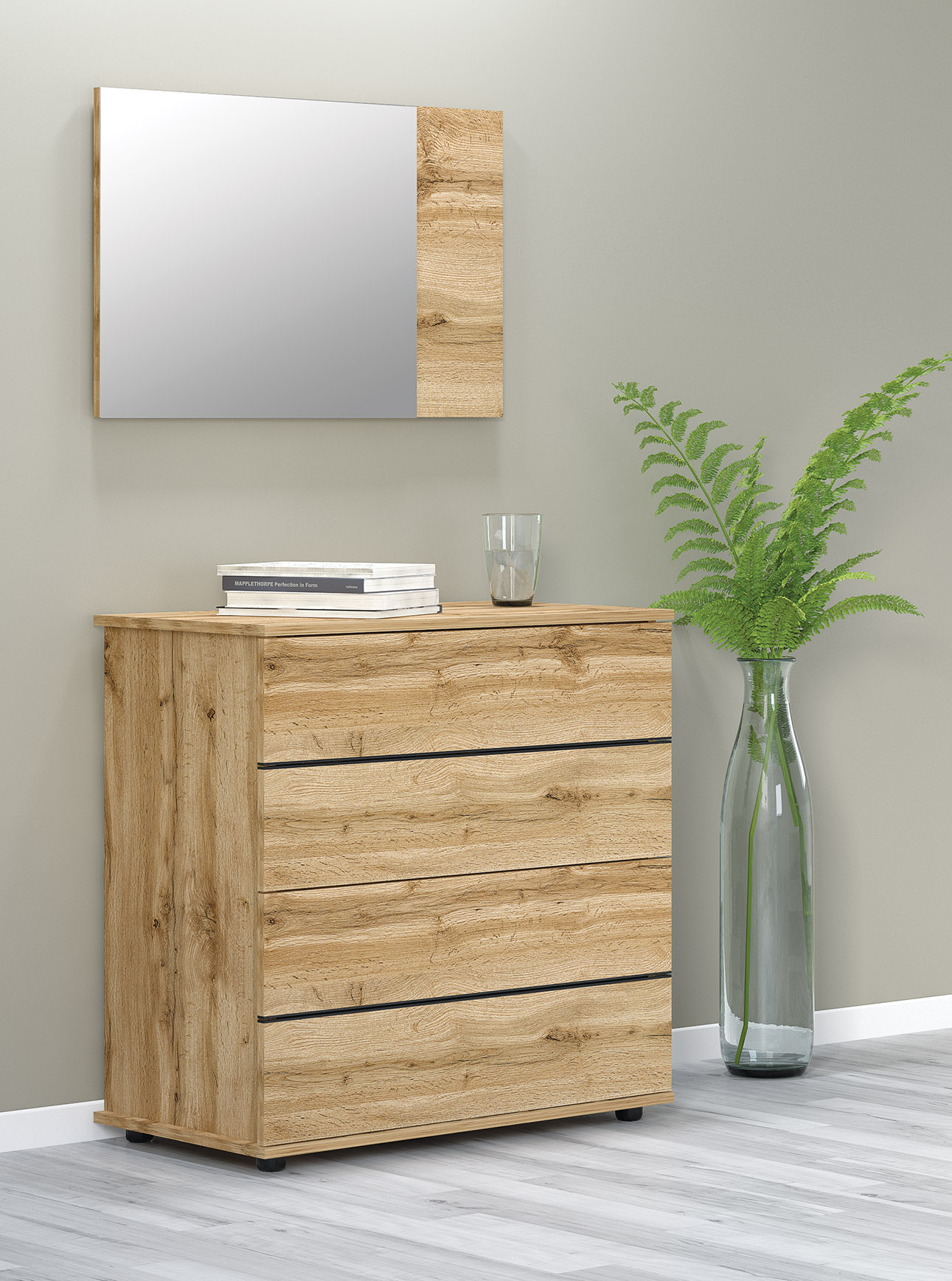 Comoda Kamino, 80x43x80, stejar wotan