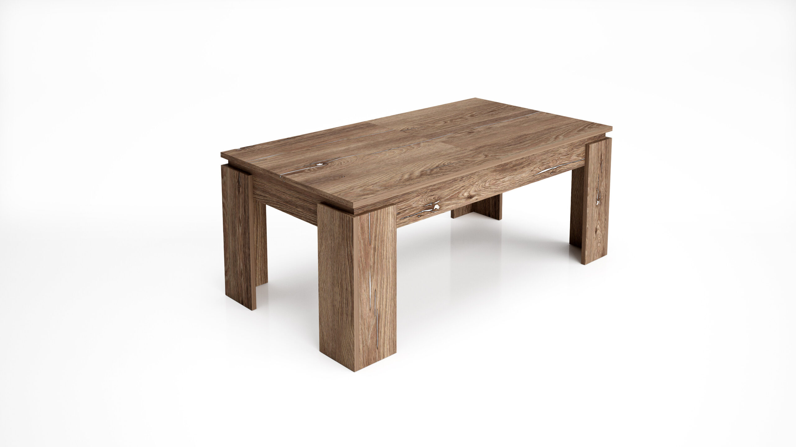 Masuta cafea extensibila Iren PR, 100(130)x60x55, brown silverjack - imagine 2