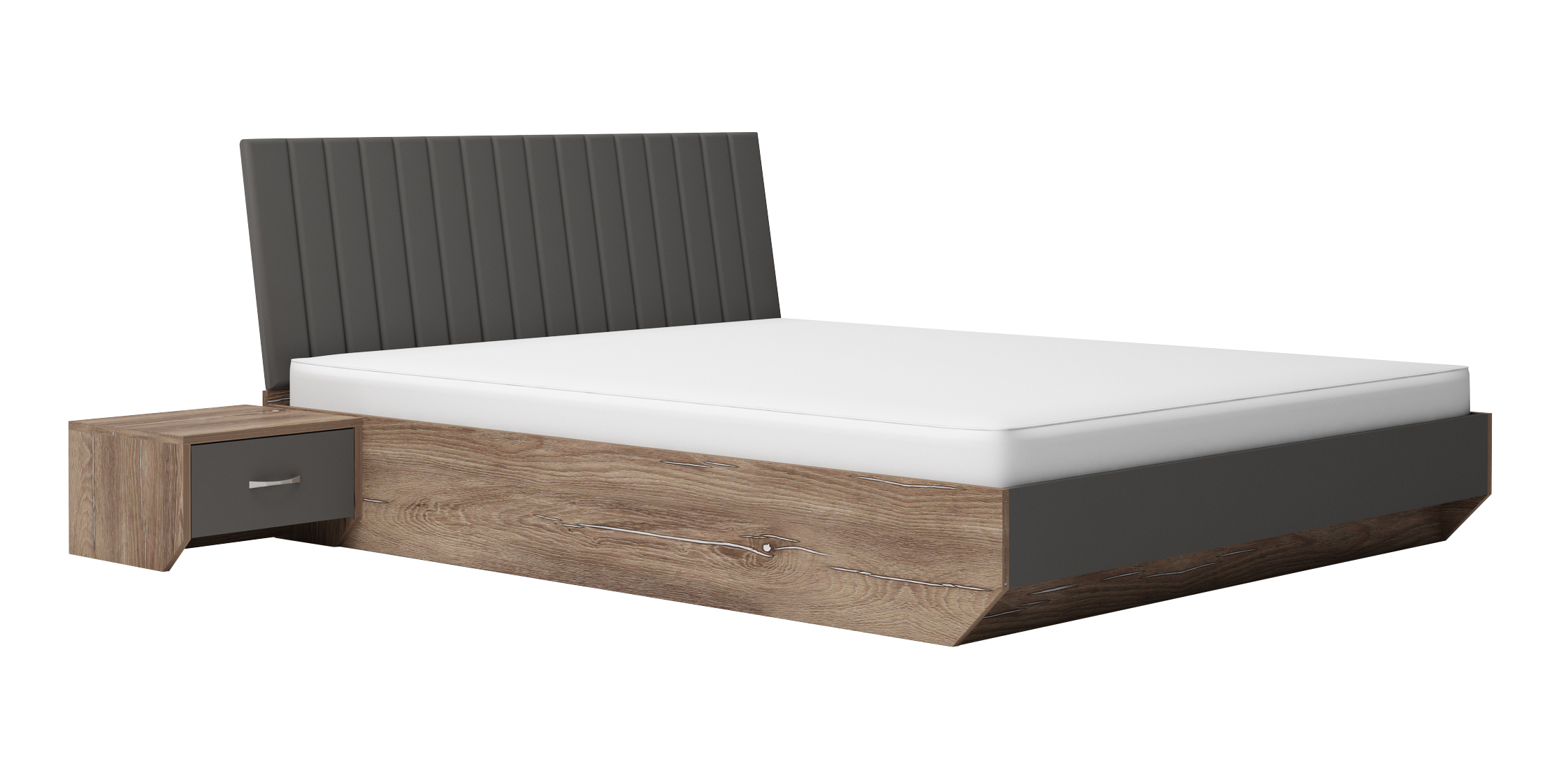 Set dormitor Modena, brown silverjack/ grafit - imagine 4