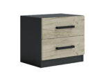 Noptiera Moka, 45x33x40, antracit/ craft gri