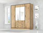 Dulap Light, 180x52x210, 4 usi si 2 sertare, artisan