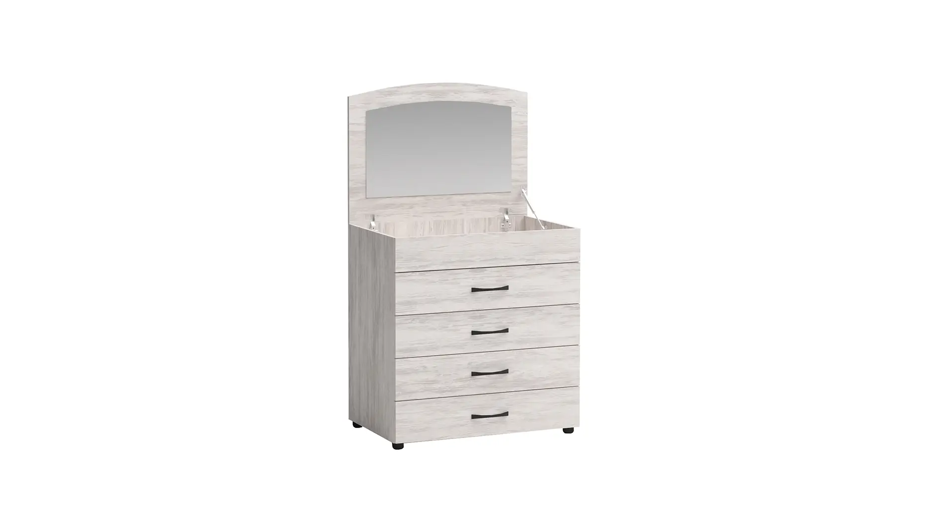 Comoda cu oglinda Apolo 1, 80x57x141, stejar blanco