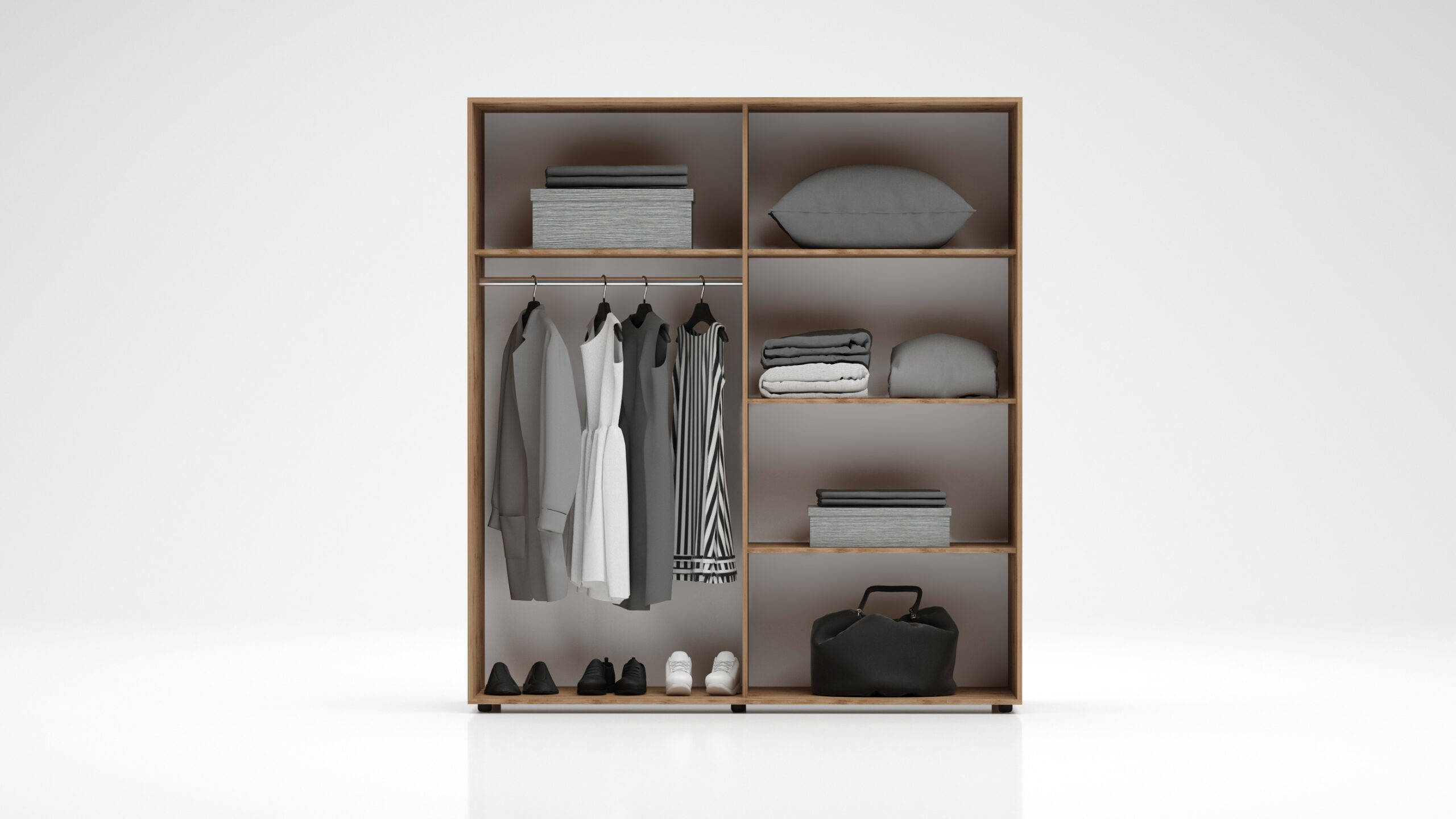 Set dormitor Apolo 5, stejar wotan/ antracit - imagine 2