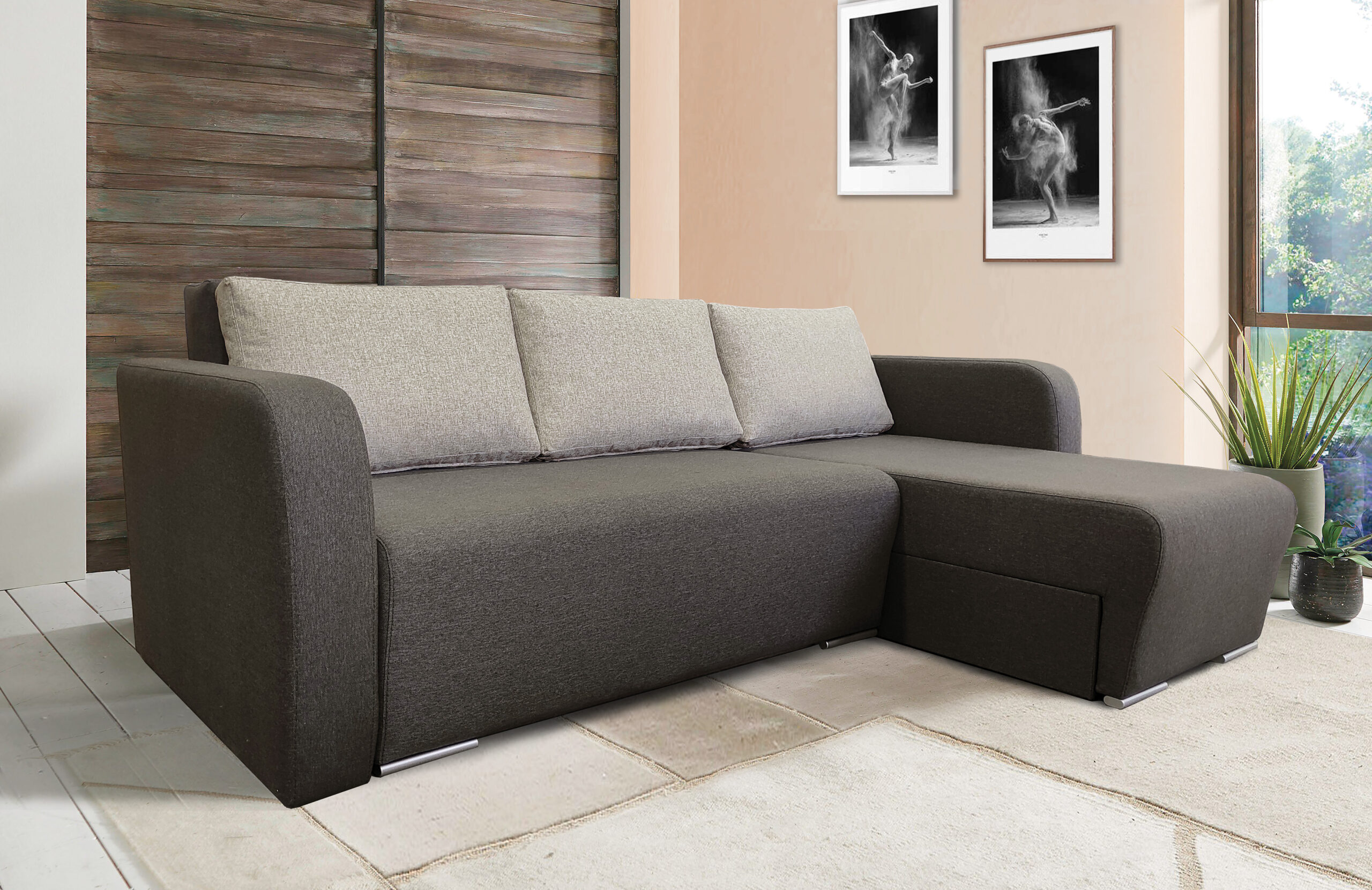 Coltar extensibil Laguna, 217x155x80, lars brown/ lars cappuccino