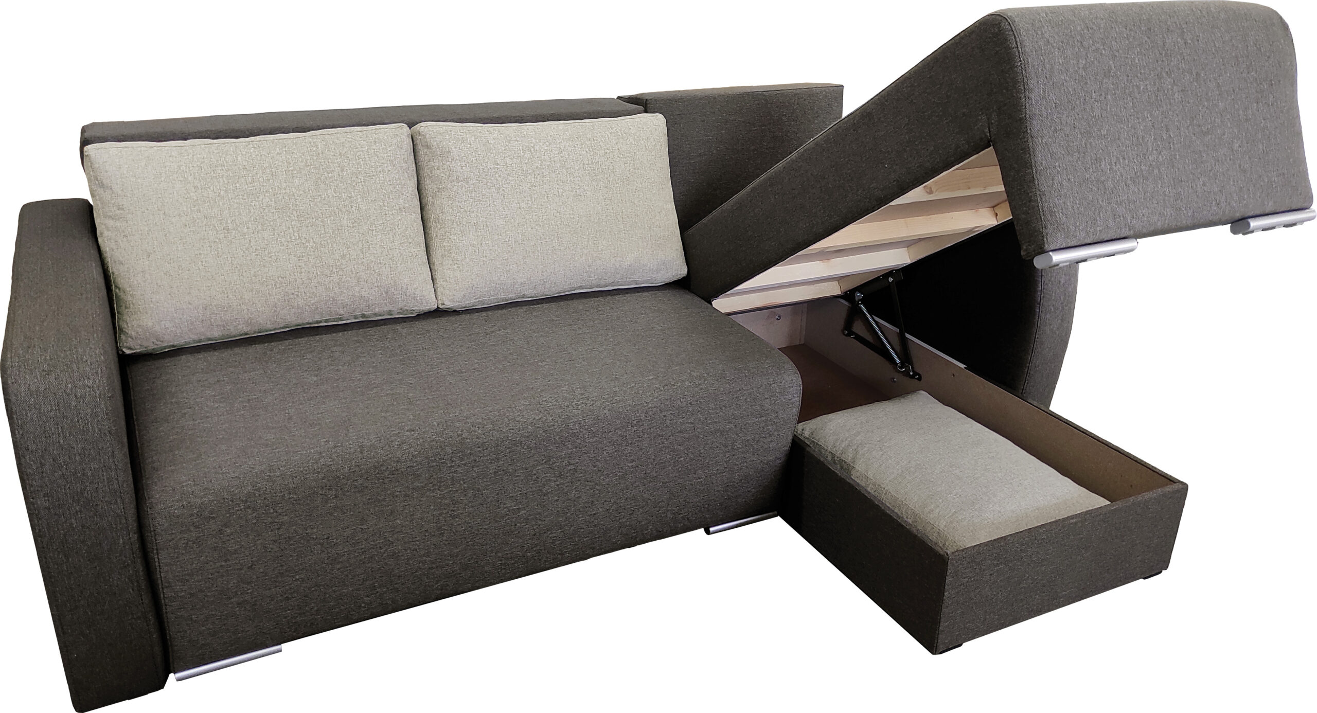 Coltar extensibil Laguna, 217x155x80, lars brown/ lars cappuccino - imagine 3