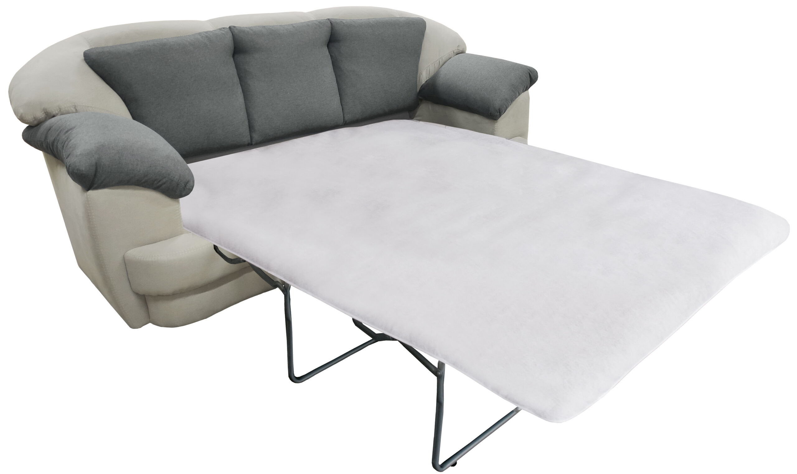 Canapea extensibila Monaco cu 3 locuri, 220x90x100, argintiu/ gri twist - imagine 2