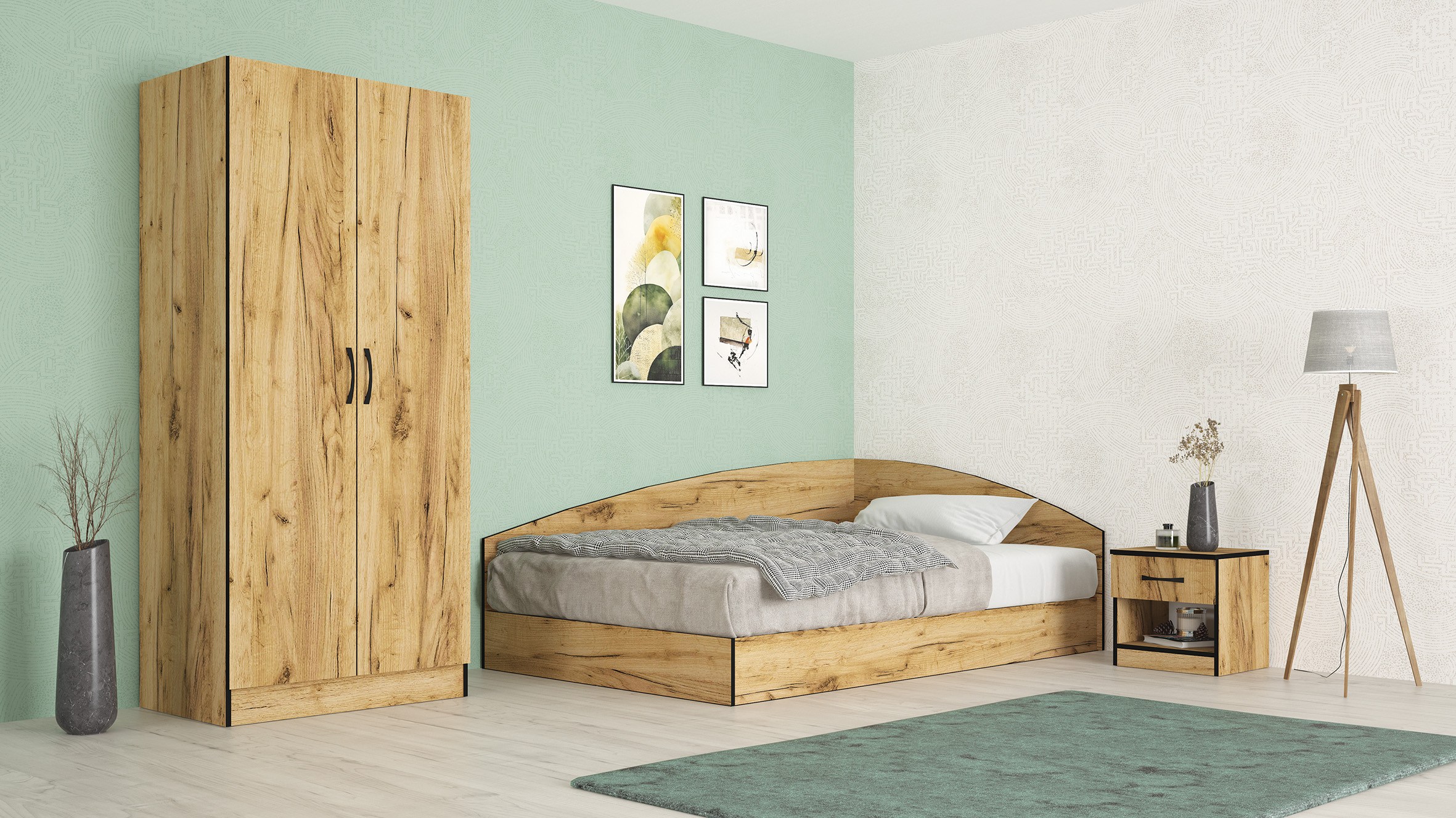 Set dormitor Apolo 1, craft gold