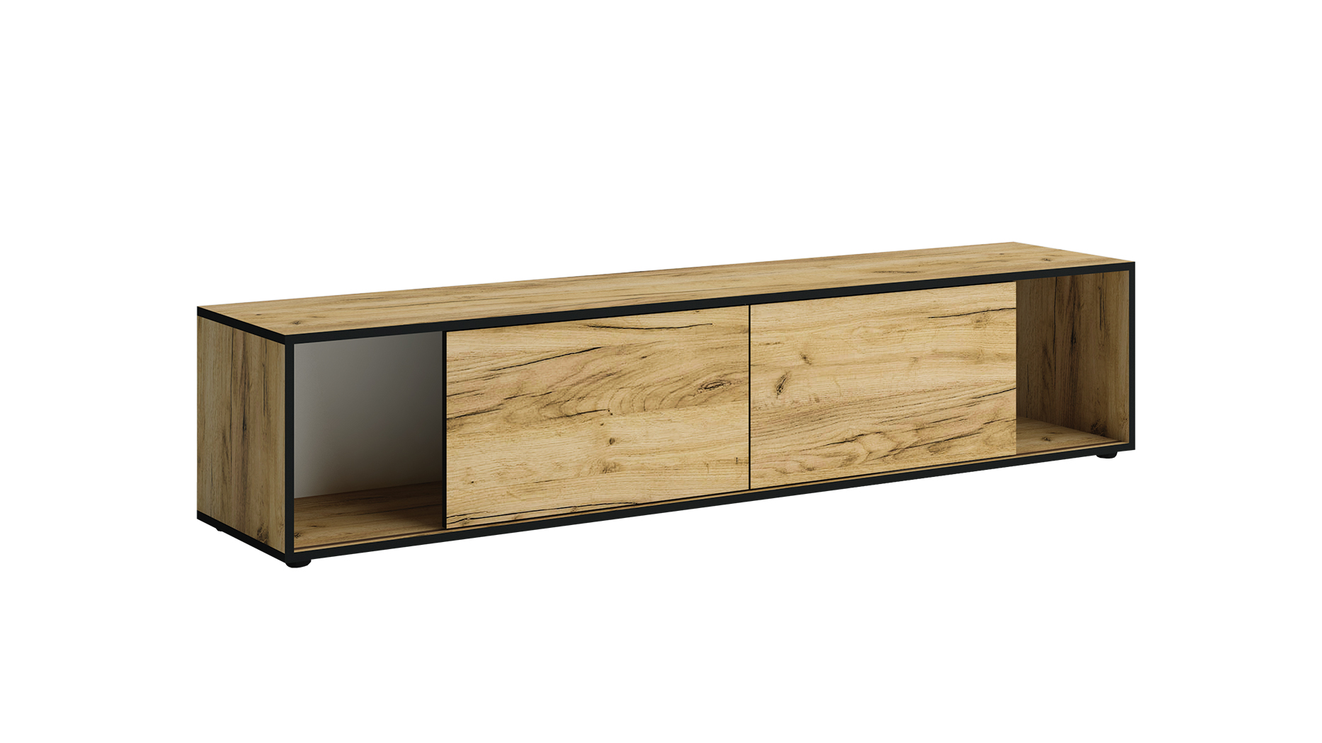 Comoda TV Alfa 100, 180x38x40, craft gold - imagine 2
