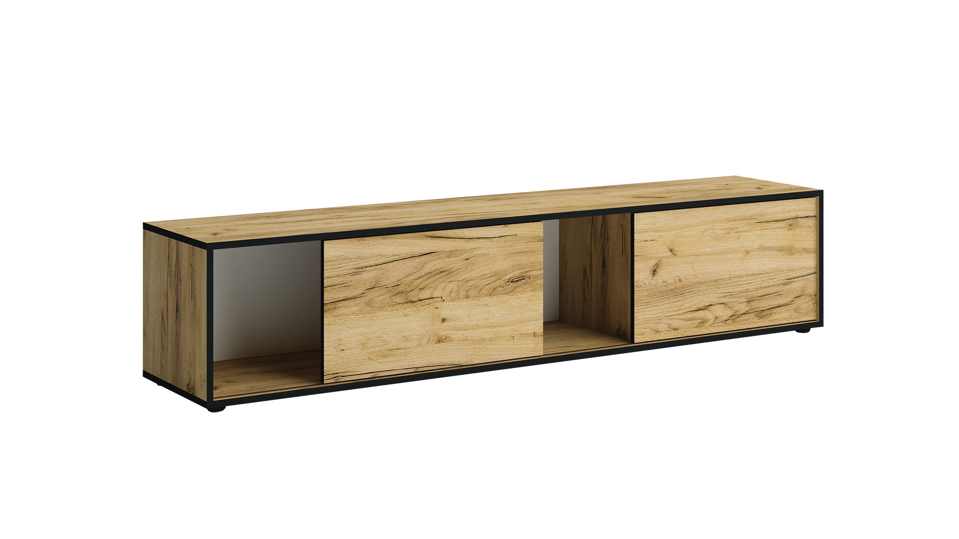 Comoda TV Alfa 100, 180x38x40, craft gold - imagine 4