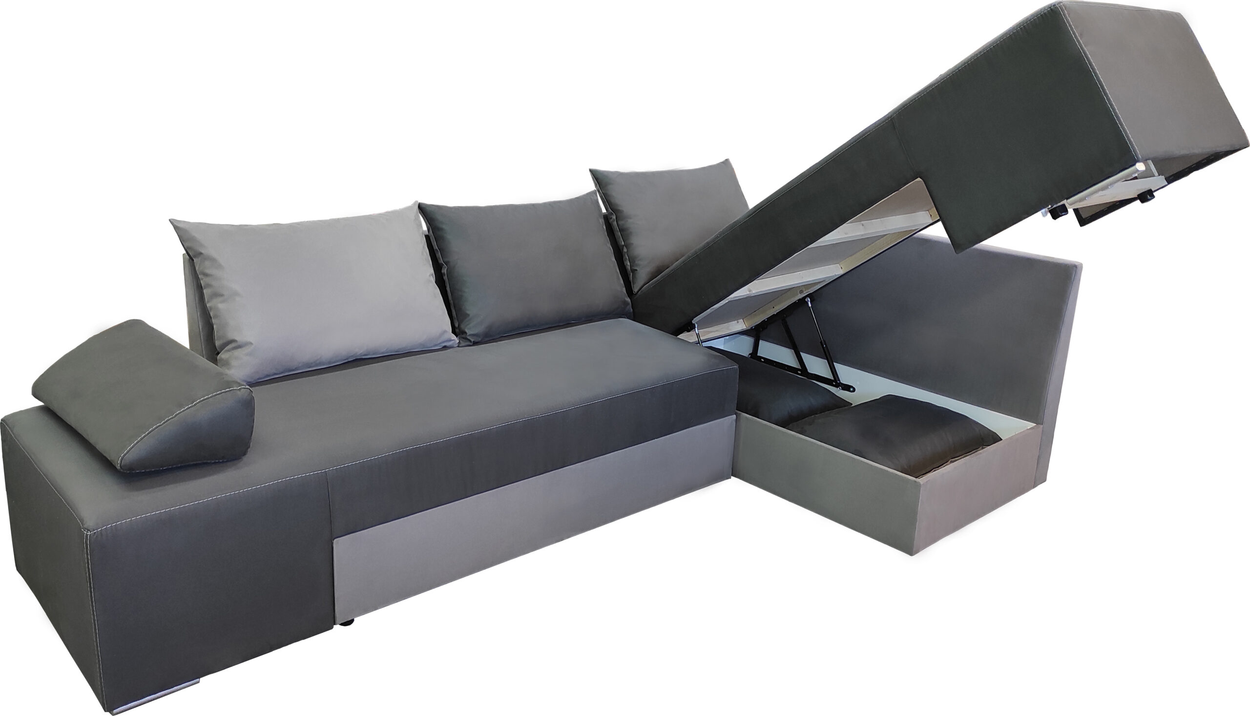 Coltar extensibil Torino, 265x205x79, gri prima/ antracit prima - imagine 2