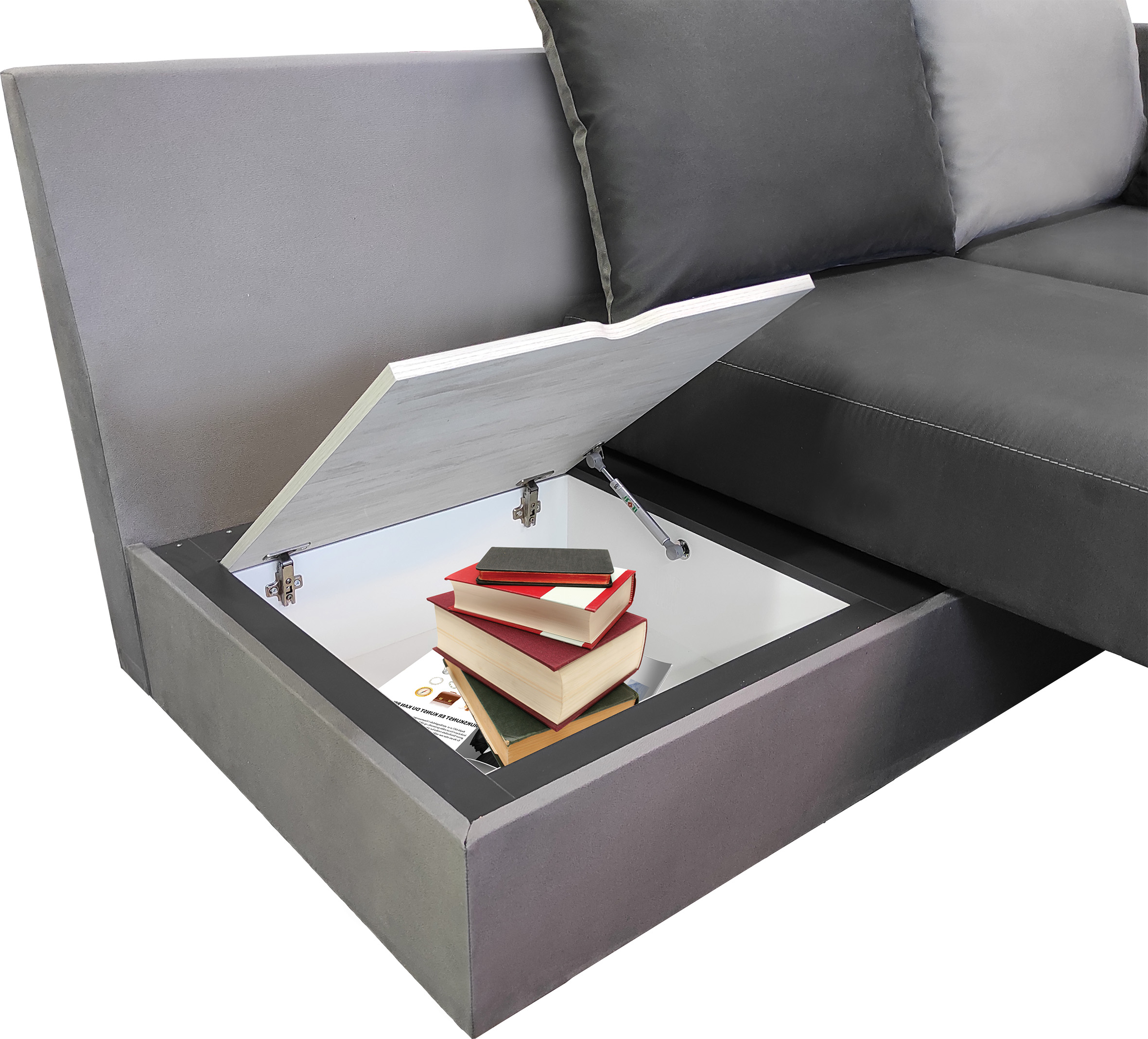 Coltar extensibil Torino, 265x205x79, gri prima/ antracit prima - imagine 4