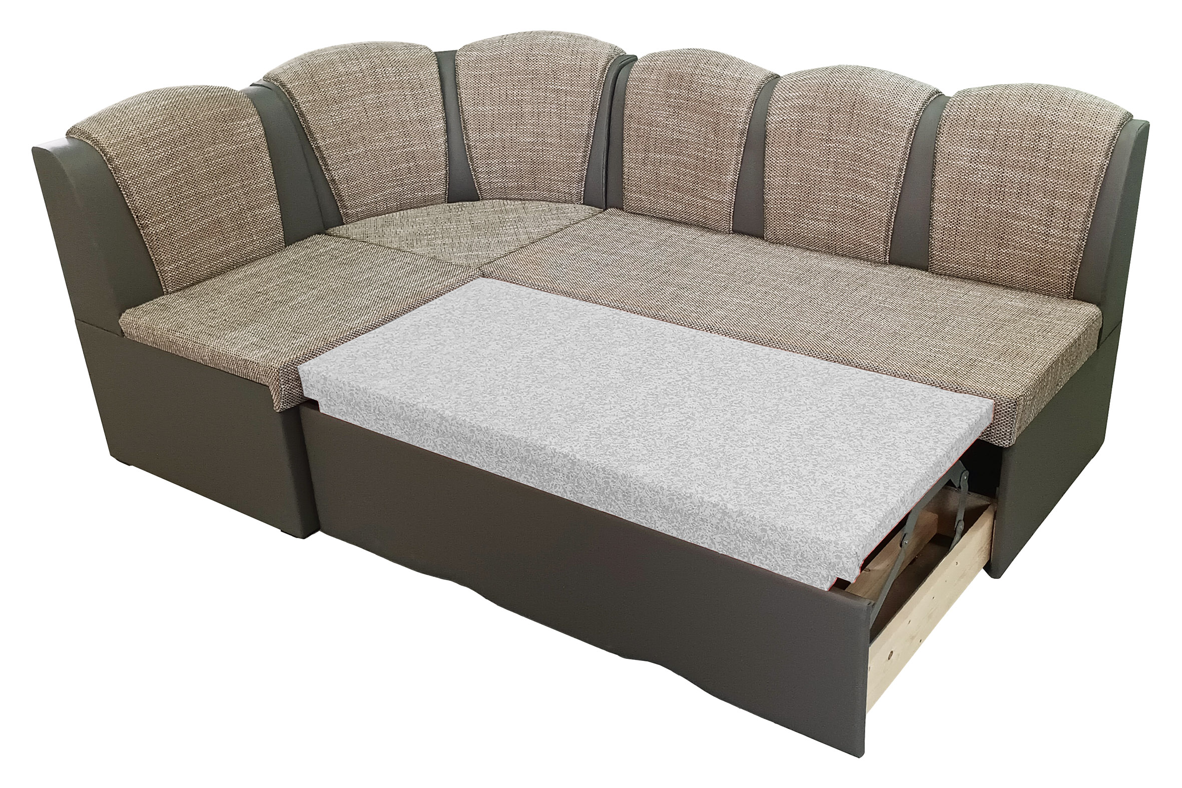 Coltar de bucatarie extensibil Vicky, 132x200x85, cobalt/ magma cappuccino - imagine 2