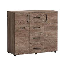 Comoda Apolo 4, 2 usi si 4 sertare, 100x43x91, brown silverjack